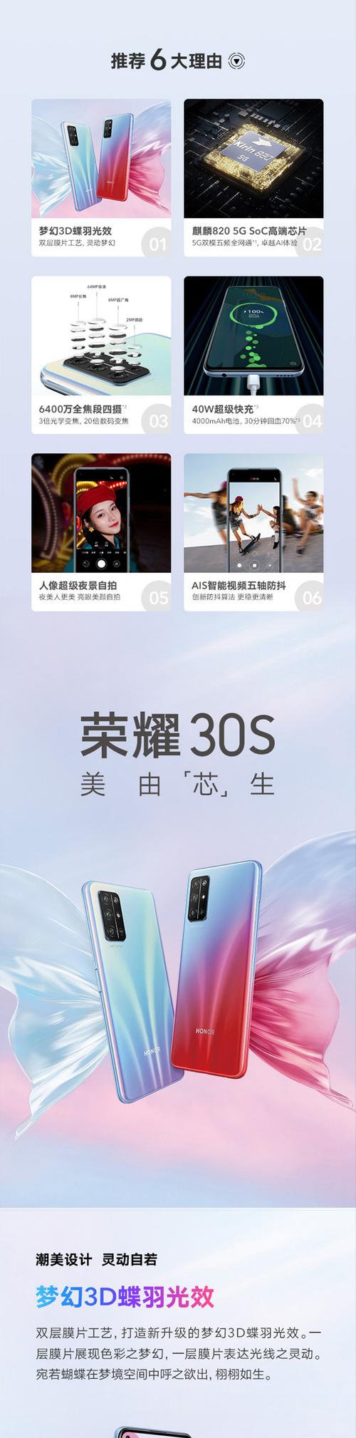 荣耀30s参数1001荣耀30s参数