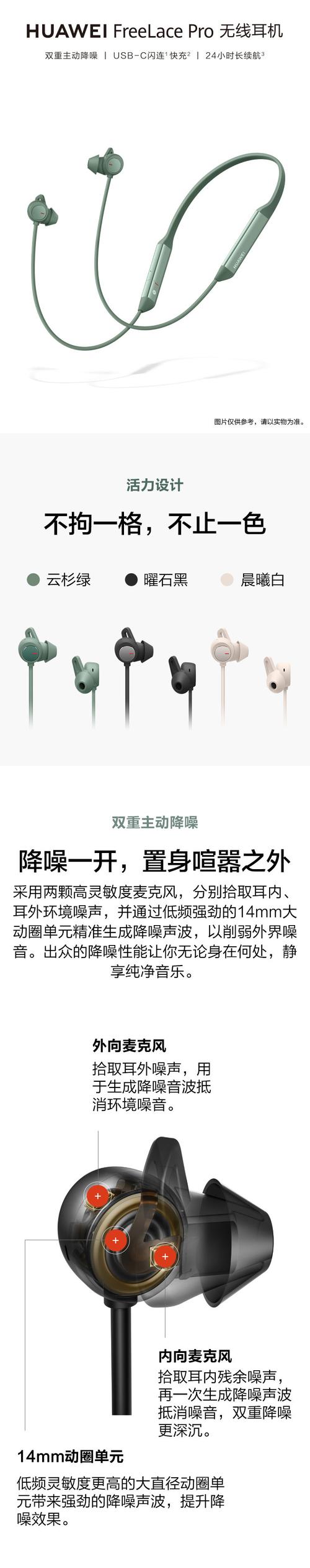 华为freelacepro耳机参数