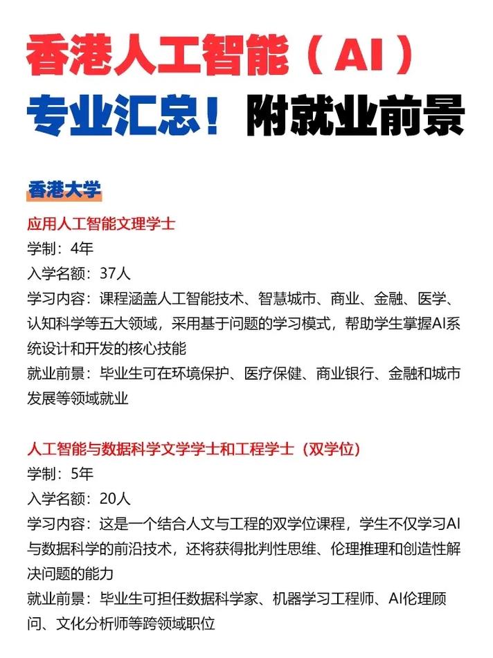 人工智能都有什么专业